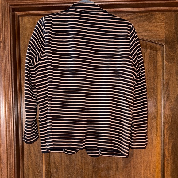 J. Crew Black and Camel Striped Blazer - Picture 3 of 8